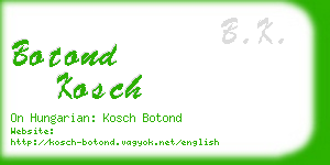 botond kosch business card